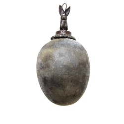 Jajo szklane wiszące metaliczne Stare Złoto Czarny